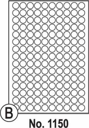 Print etikety kruhové biele 18 mm 100 hárkov A/4